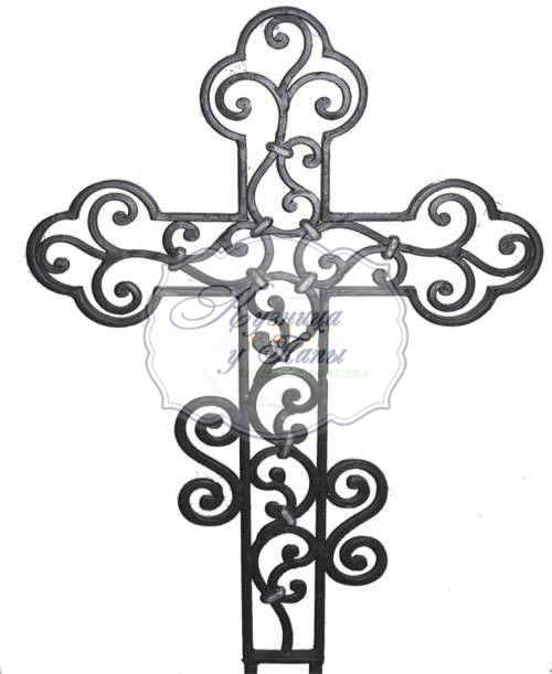 Кованый крест на могилу К-327 - 506 руб.