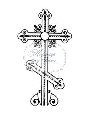 Кованый крест на могилу К-338 - 660 руб.