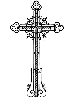 Кованый крест на могилу К-340 - 693 руб.