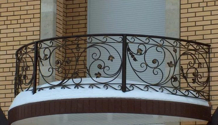 Кованые балконные перила 1-03027 - 295 руб. за м.кв.