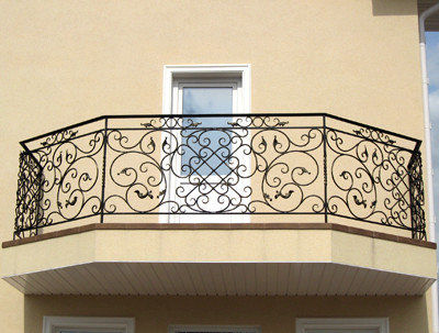 Кованые балконные перила 1-03056 - 326 руб. за м.кв.