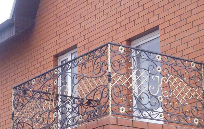 Кованые балконные перила 1-03057 - 328 руб. за м.кв.