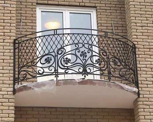Кованые балконные перила 1-03064 - 409 руб. за м.кв.