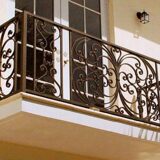 Кованые балконные перила 1-03047 - 317 руб. за м.кв.