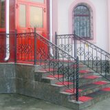 Кованые лестничные перила 1-04014 - 255 руб. за м.кв.